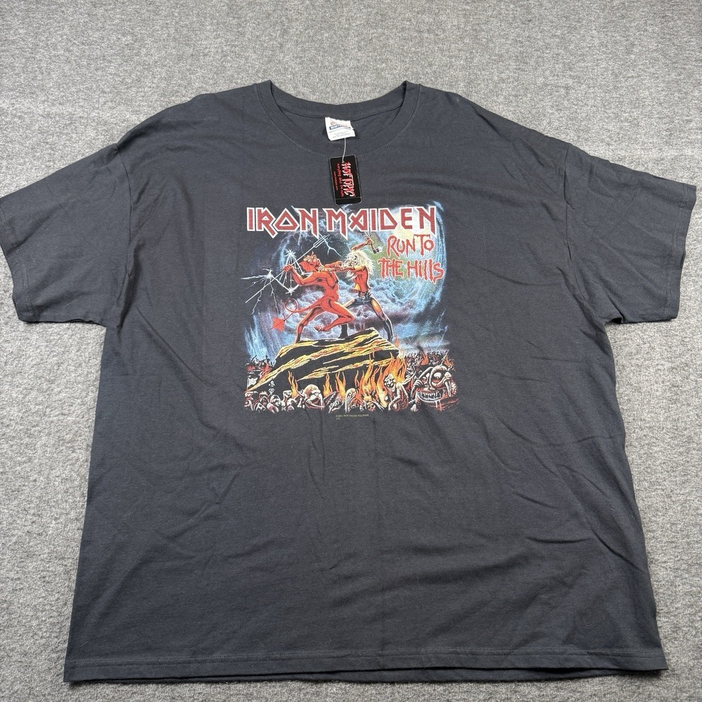 VTG 2004 Iron Maiden Shirt Mens 3XL Run to the Hills for Your Lives Black Band T